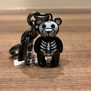 New Coach Metal Enamel Bear Skelton Keychain Keyring Keyfob